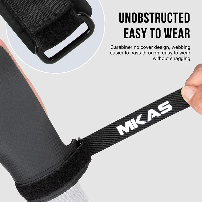 MKAS Hypalon Adjuebal Glossy Rubber Grip Weight Lifting Training Protect Palm Hand Lifting Grip Gloves Gymnastics Grips