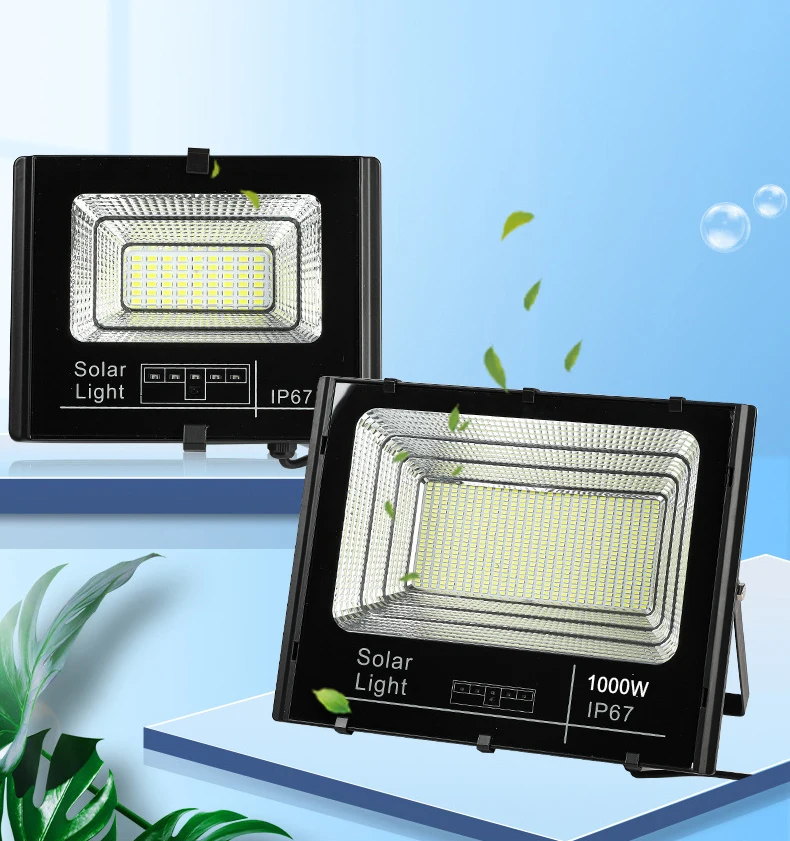 Camping Outdoor Waterproof Ip67 Led Solar Lights 25w 30w 45w 65w 100w 200w 300w Christmas Wall Garden Street Solar Flood Light