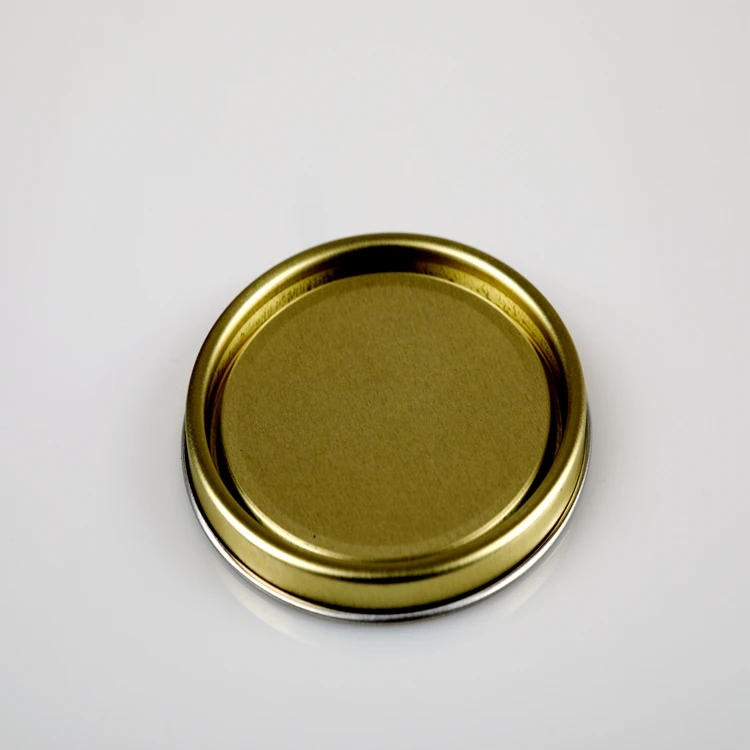 Diameter 105mm Inside Painted Gold Bottom Ring Lid Tinplate Lids Iron Round Can Cover For Paper Tube