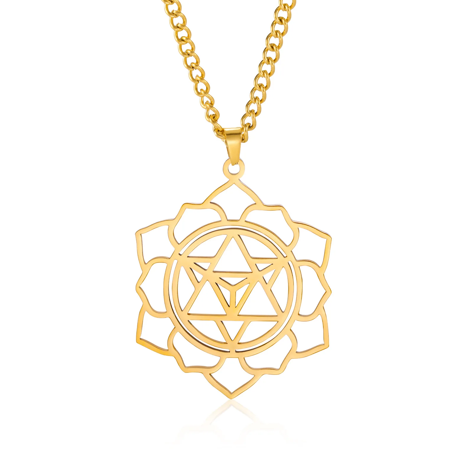 Hexagram Merkaba Stars Pendant Necklaces Flower of Life Yoga Jewish Mystical Symbol Necklace Protection Kabbalah Jewelry