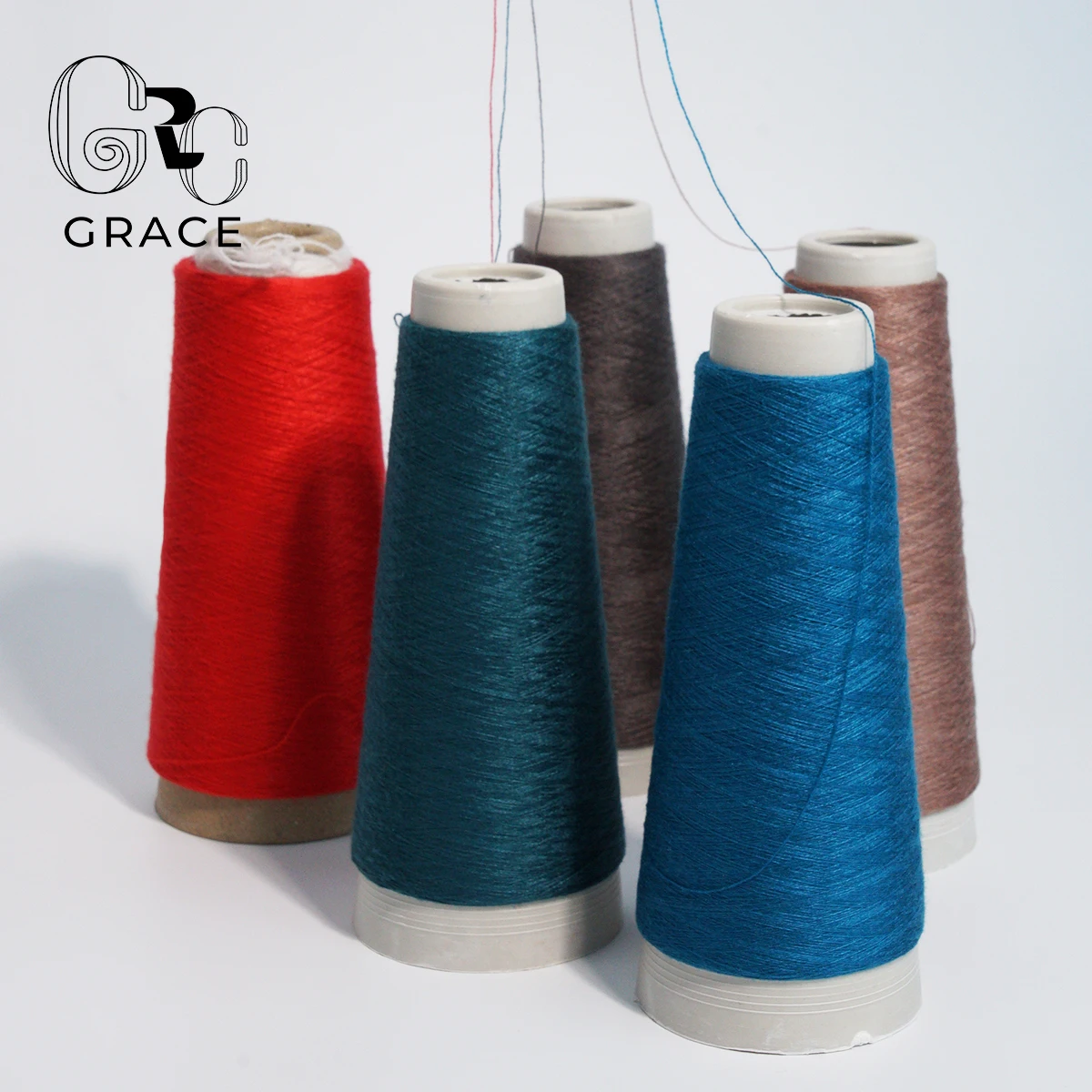 Textile Yarn 50% Acrylic 22% Nylon 28% PBT Core Spun Yarn For Knitting machine and Weaving machine