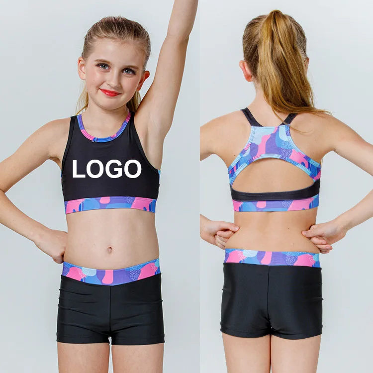 OEM Wholesale All Star Fabric Girls Kids Cheer Gym Team Wear Cheerleader Custom Bra And Shorts Cheerleading Practice Wear