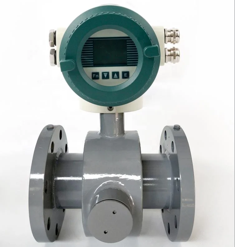 High accuracy cement mud slurry magnetic flow meter sludge sewage water scraper electrodes electromagnetic flowmeter