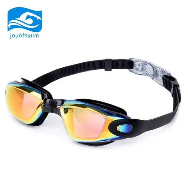 Wholesale Silicone Frames Fashion Swimming Goggles Mirrored Swimming Goggles Glasses With Custom Case