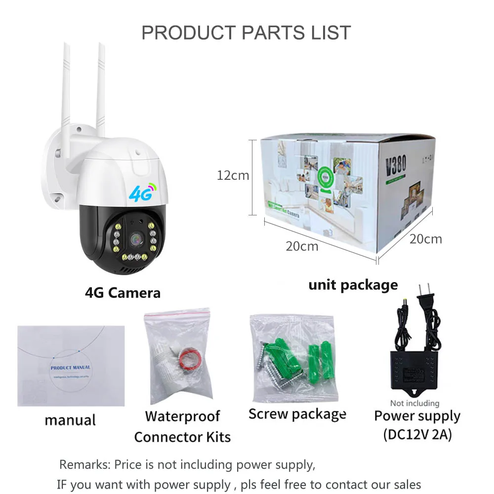 Ptz камера 3mp 4g безопасности Ip66