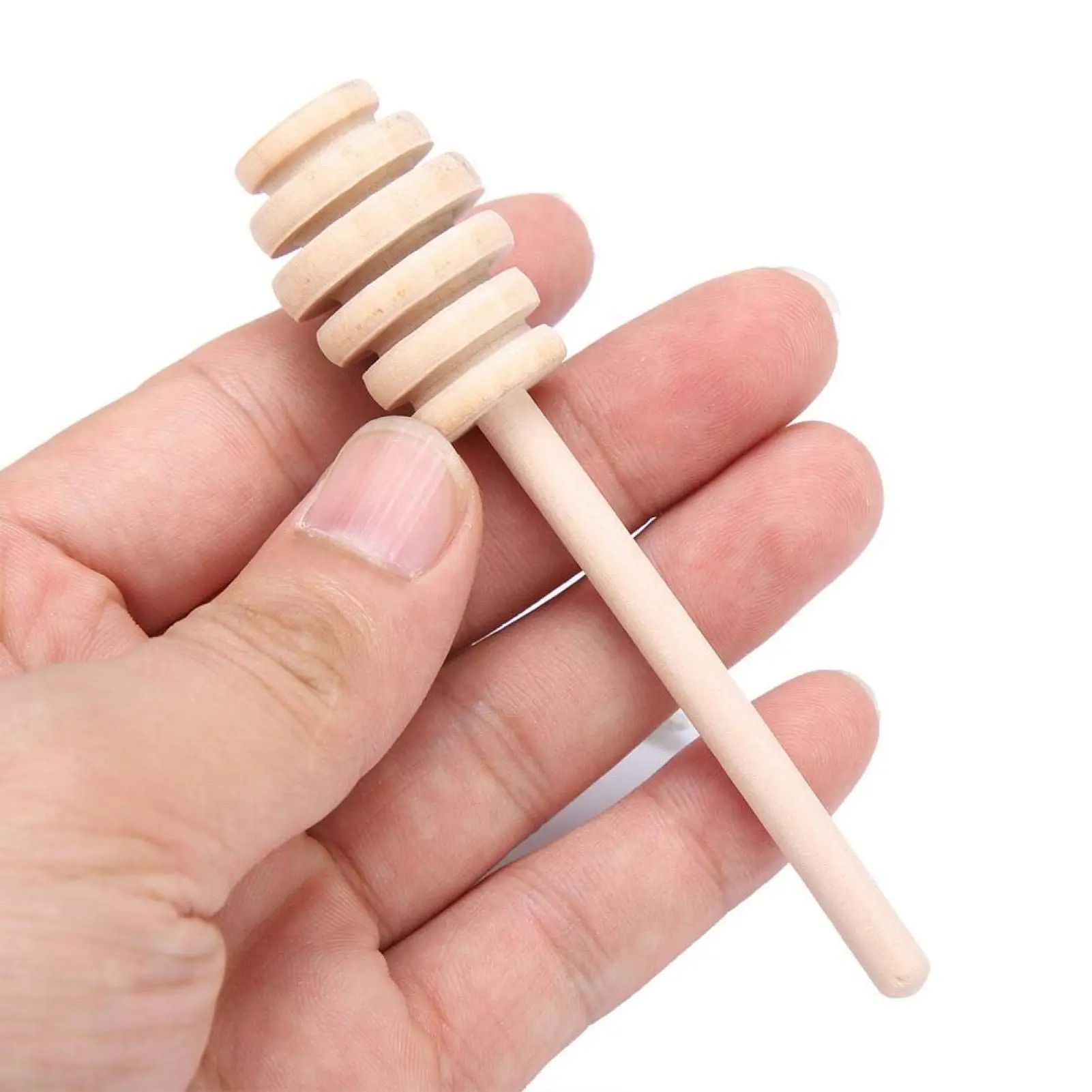 Wholesale Wood Wooden Honey Honeycomb Stick Mini Honey Dipper Server Honey Stirrer Wooden Dippers