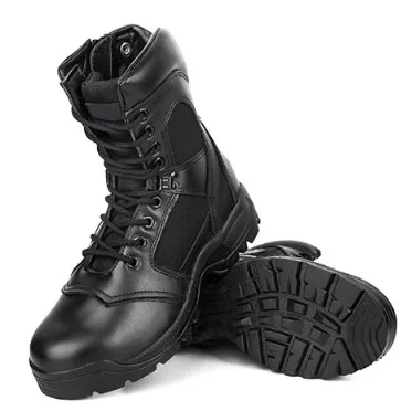 Парусиновые сапоги до колена для тренировок Нескользящие армейские сапоги со стальным покрытием