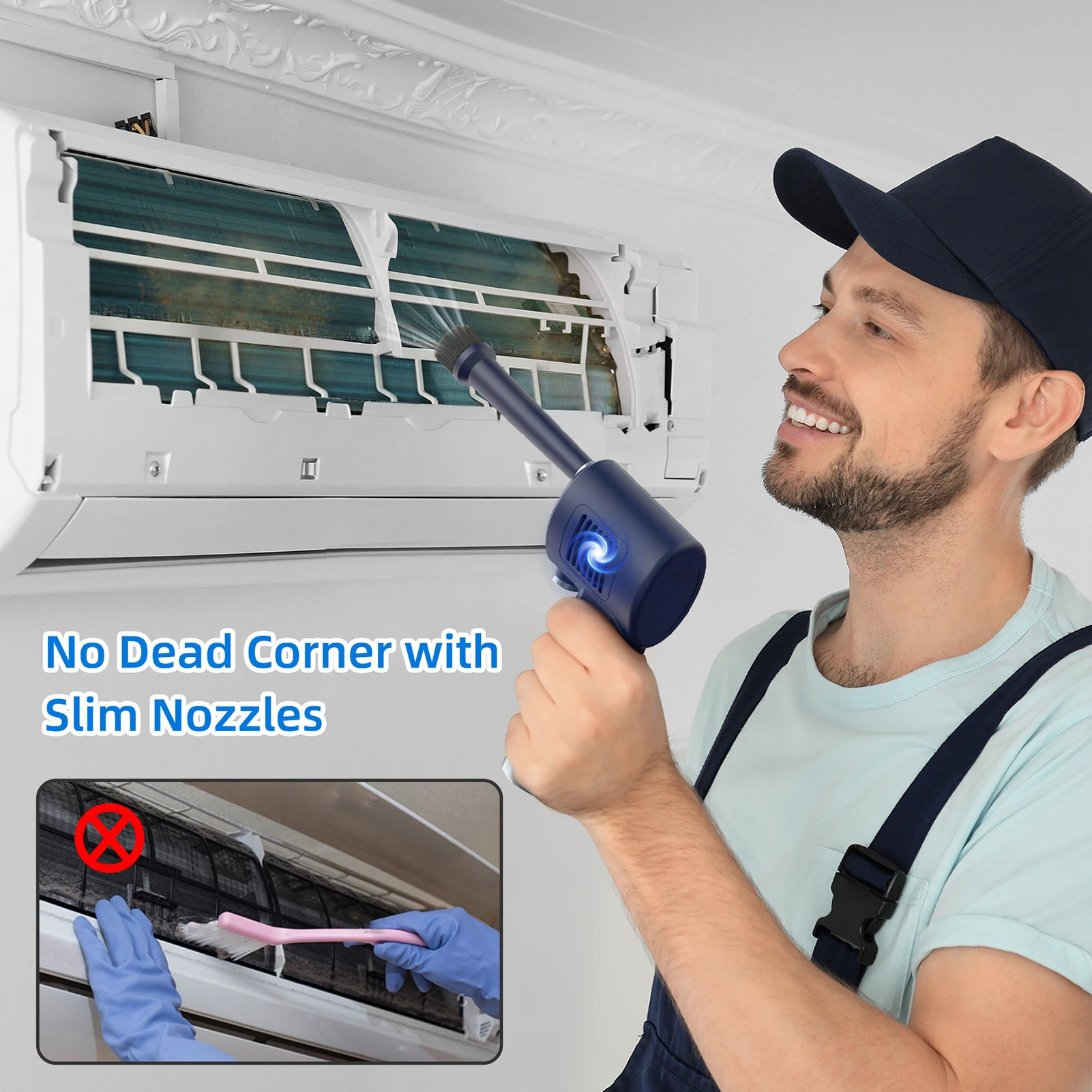 OPOLAR Car Keyboard Electronic Portable Electric Air Duster Rechargeable Computer Compressed Cordless Air Blower Duster