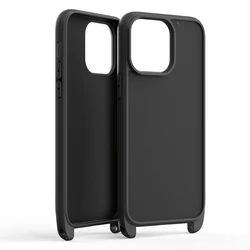 Newest Low Price Sublimation Groove Blank Tpu Pc Lanyard Mobile Phone Back Case For Iphone 14