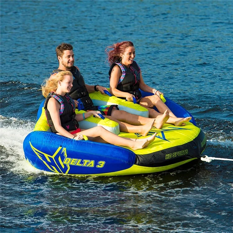 Latest Design Inflatable Water Ski Tube Exciting Drag Race Floating Island Inflate Rings