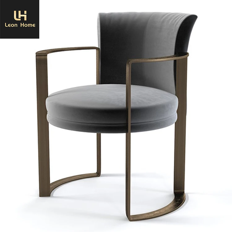 Customized Fashion Design Home Furniture Antique Brass Leg  Dining Chair 2021 Hot Style Chair Nordic Velvet Dining Room