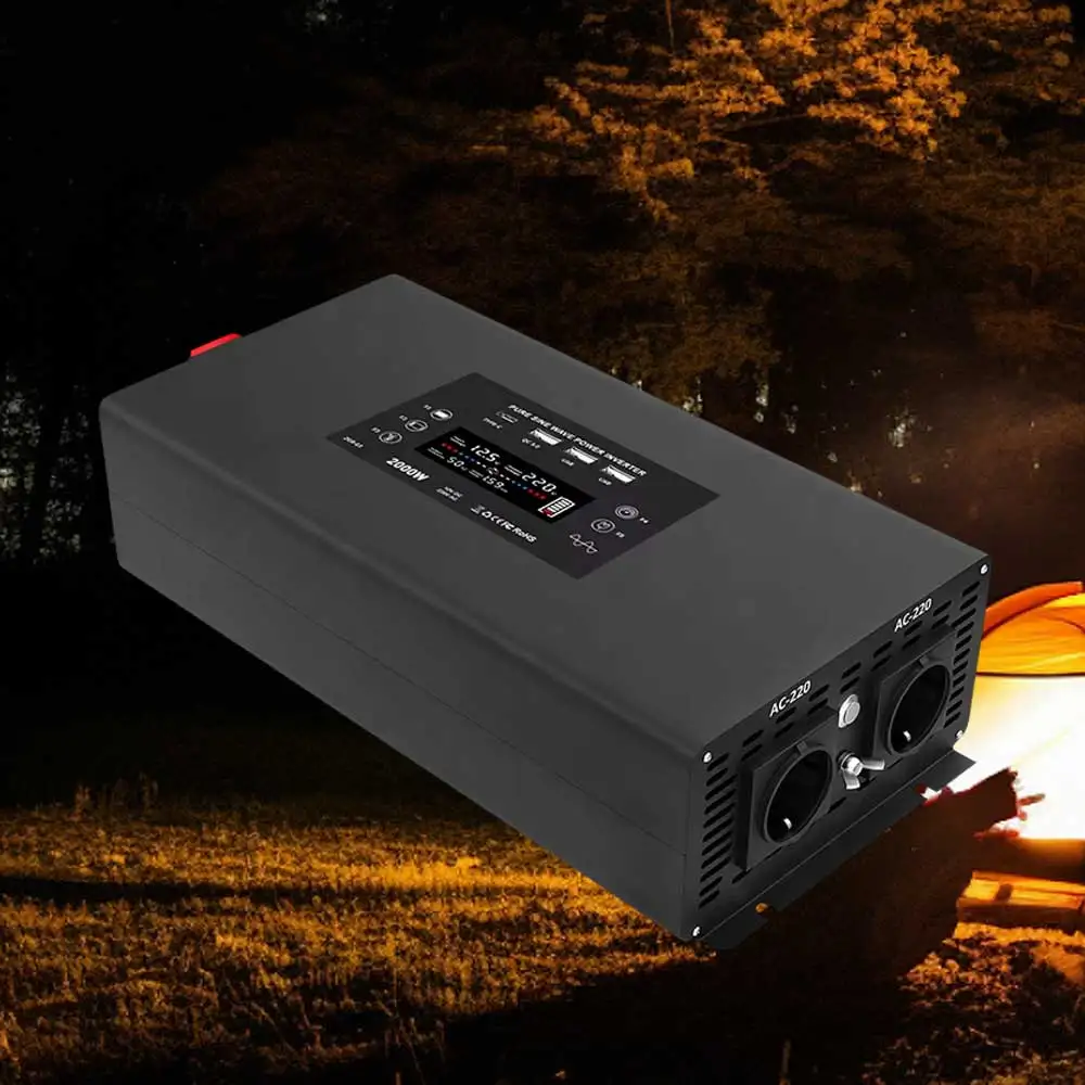 OSWELL 2000W 24V/48V 230VAC Power Supply Inversor Converter Transformer Pure Sine  Solar Inverter