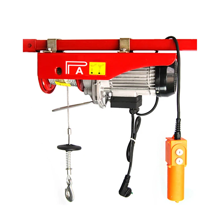 PA300 China Factory Wire Rope Hoist Single and Double Hook Mini Hoist with Trolley