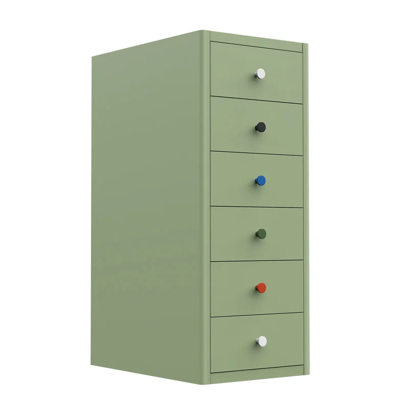 Modern 6-Drawer Steel Cabinet with Locking Device Metal Chest of Drawers for Home Office School Supermarket Use