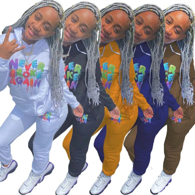2021 fashion set never broke again two pieces suits new women 2 piece outfit sets hoodies joggers tracksuits hustle black girls