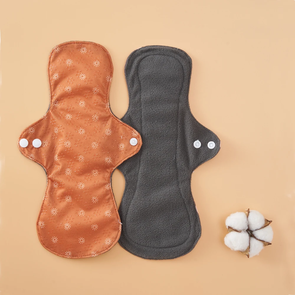 Moramona Anti-slip silicone PUL Printed Washable Cloth Sanitary Pad for Women Reusable menstrual pads