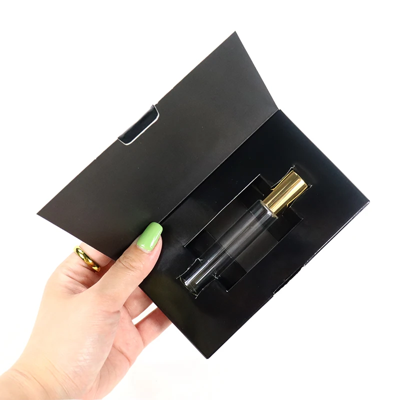 10ml Cosmetic Packaging Glass Clear Roll On Bottles 10 ml Glass Perfume Essential Oil Roller Bottles With Paper Box