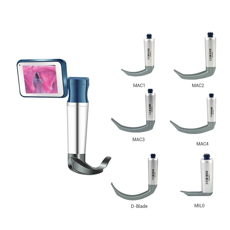 BD-DF laryngoscope set glidescope video laryngoscope glidescope intubation fiber optic laryngoscope blades