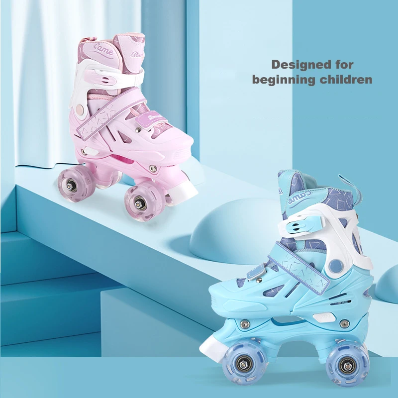 EACH Flashing Roller Wholesale Patines 4 Ruedas Roller Skates Skating Shoes Adjustable Skates For Children