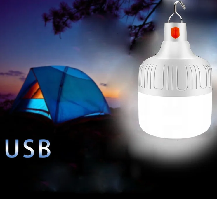
Portable Camping Bulb 100W Rechargeable Lantern Work Light Emergency LED Bulb 