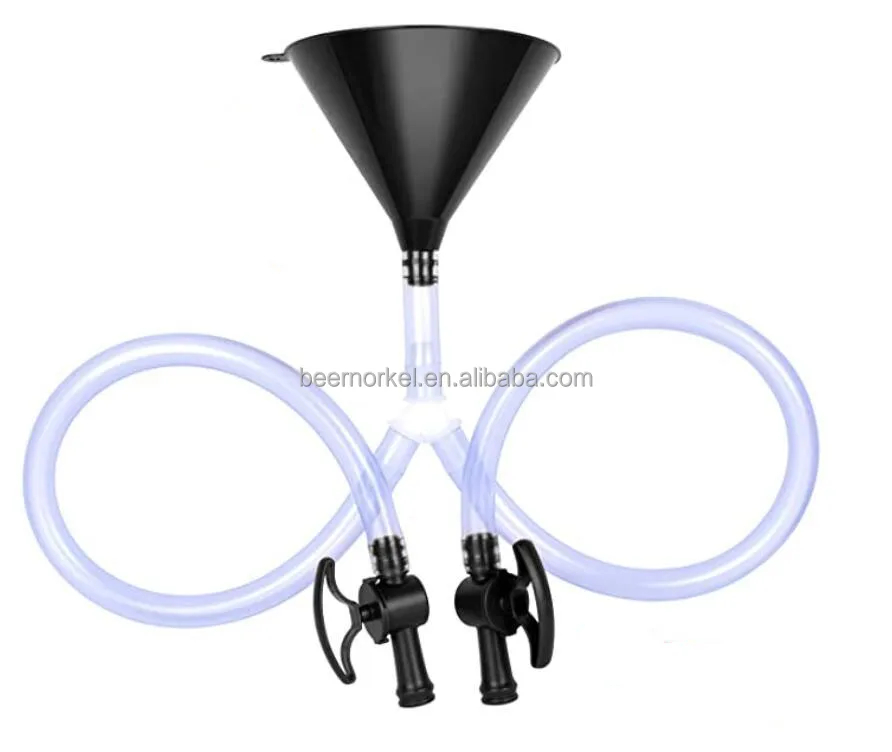 best selling bachelor party double hose beer bong beer funnel snorkelling with valves,high quality tube