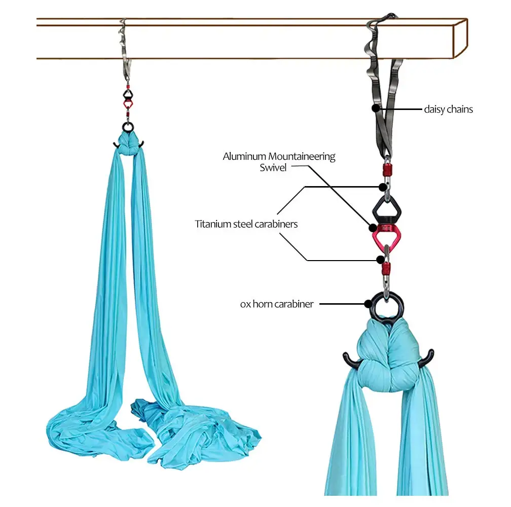 
Bilink 150cm x10m 100% high strength Nylon Aerial silks Yoga Hammock for children 