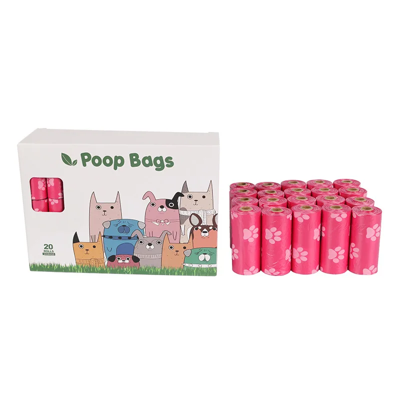 Pet Bag Custom Printed Biodegradable Dog Poop Bags Wholesale Very Many Choice Affordable Cute Cartons Plastic ISO Sustainable