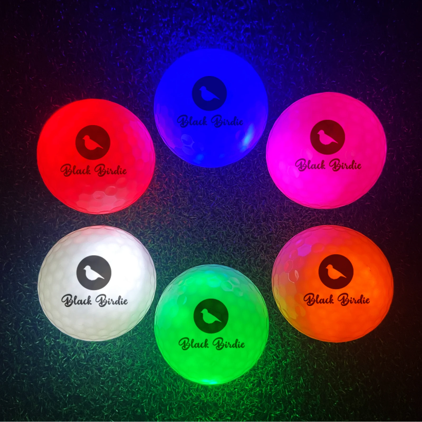2021 High Quality Custom Led Glow golf ball In The Dark Glowing gift ball