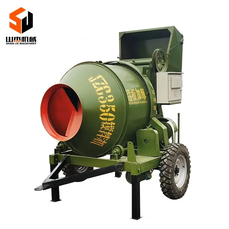 JZR350 concrete mixer reversing drum concrete mixer with electric motor/China Supplier Mobile 350L JZR 350 Concrete Mixer