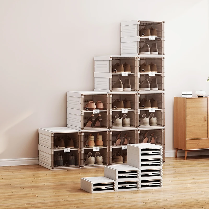 Hot selling shoe storage box transparent box storage sneakers con luce