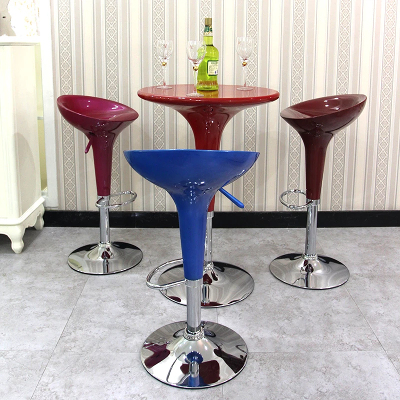 Free sample cheap commerical bar furniture OEM Fashion Bar stool Metal Frame lift bistro Swivel plastic ABS Bar stool chair