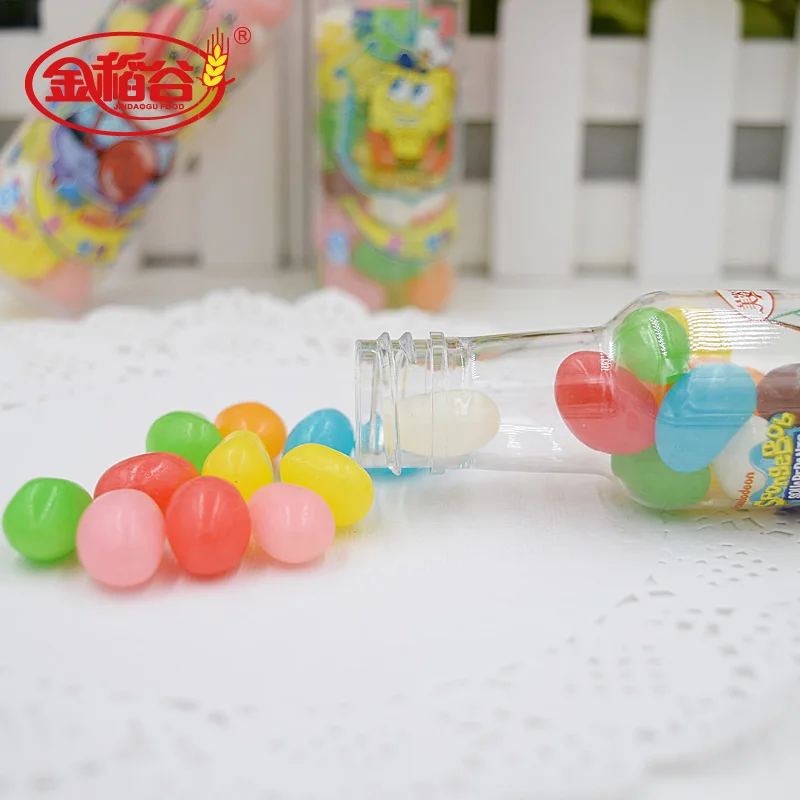 Wholesale Bottle Packaging Delicious Jelly Fruity Flavor Sugar Candy Toys Jelly Bean
