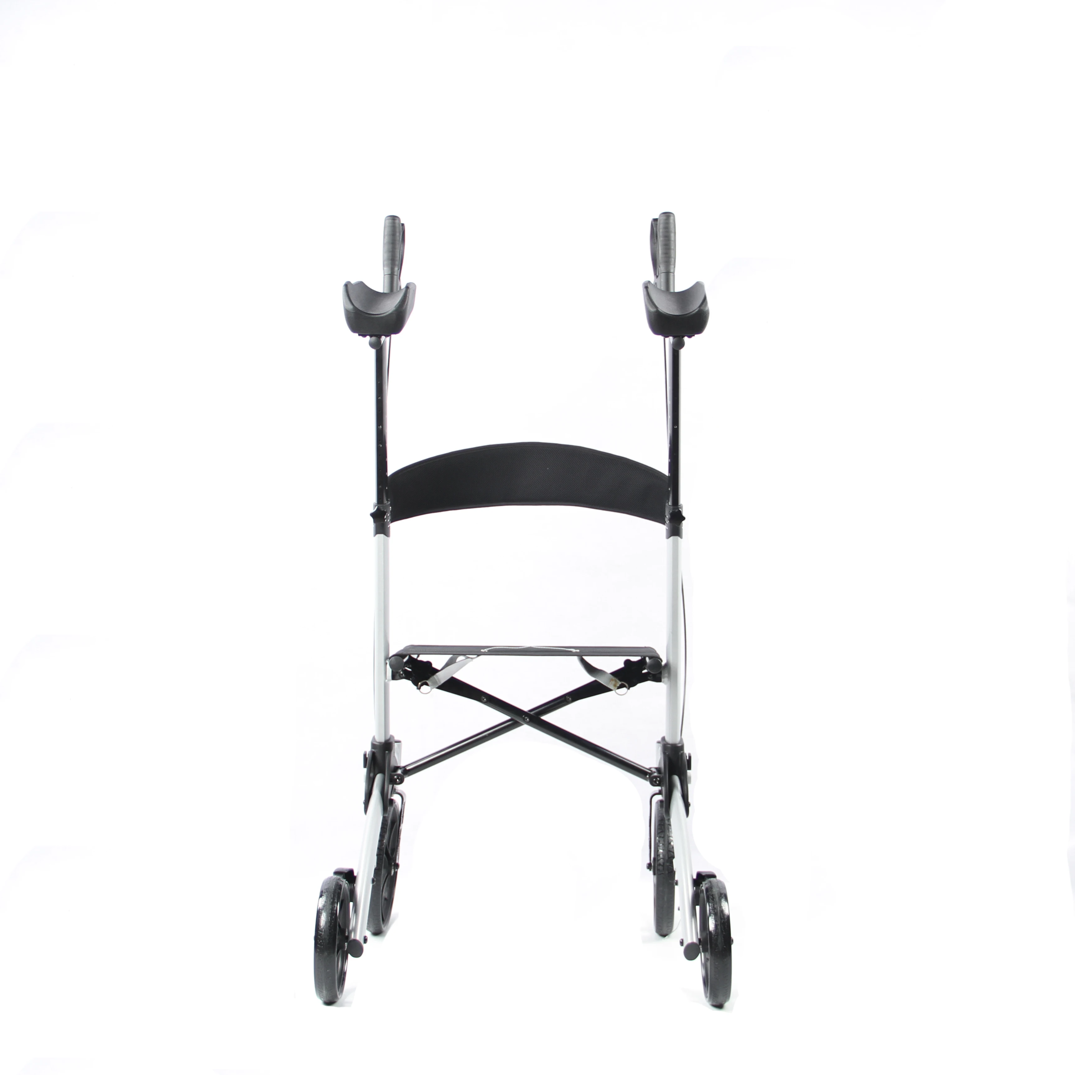Upright Rollator Walker With Padded Arm and Backrest and Seat For Seniors