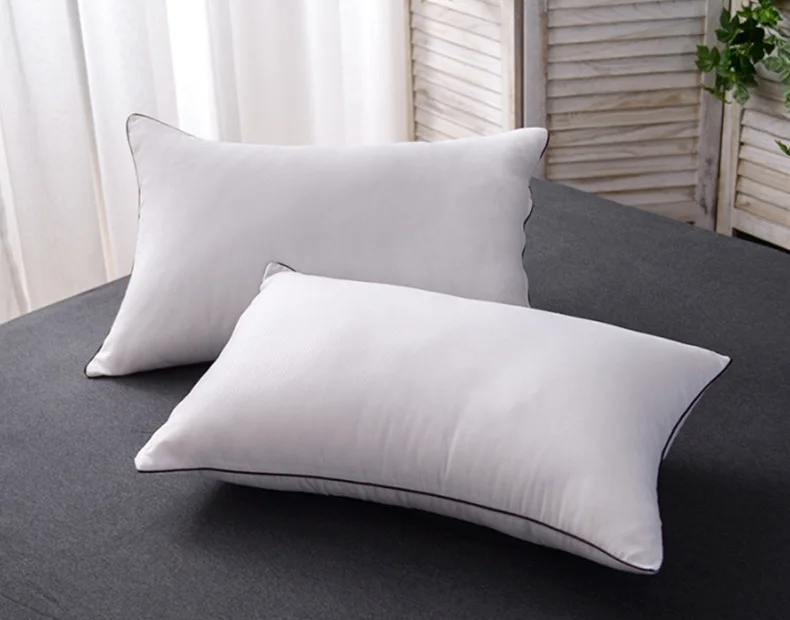 Embossed White Cushion Pillow Soft Supportive Luxury Pillow Hotel Quality Bed Pillows For Adults Men Women