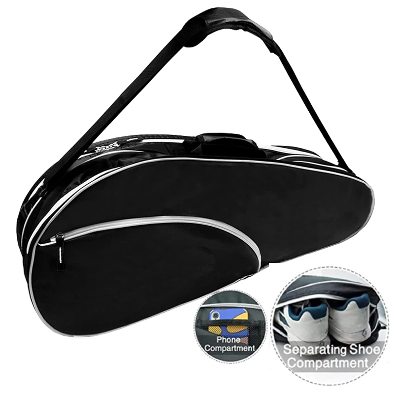 GRS certificate customize logo size recycled 1680D polyester tennis badminton bag