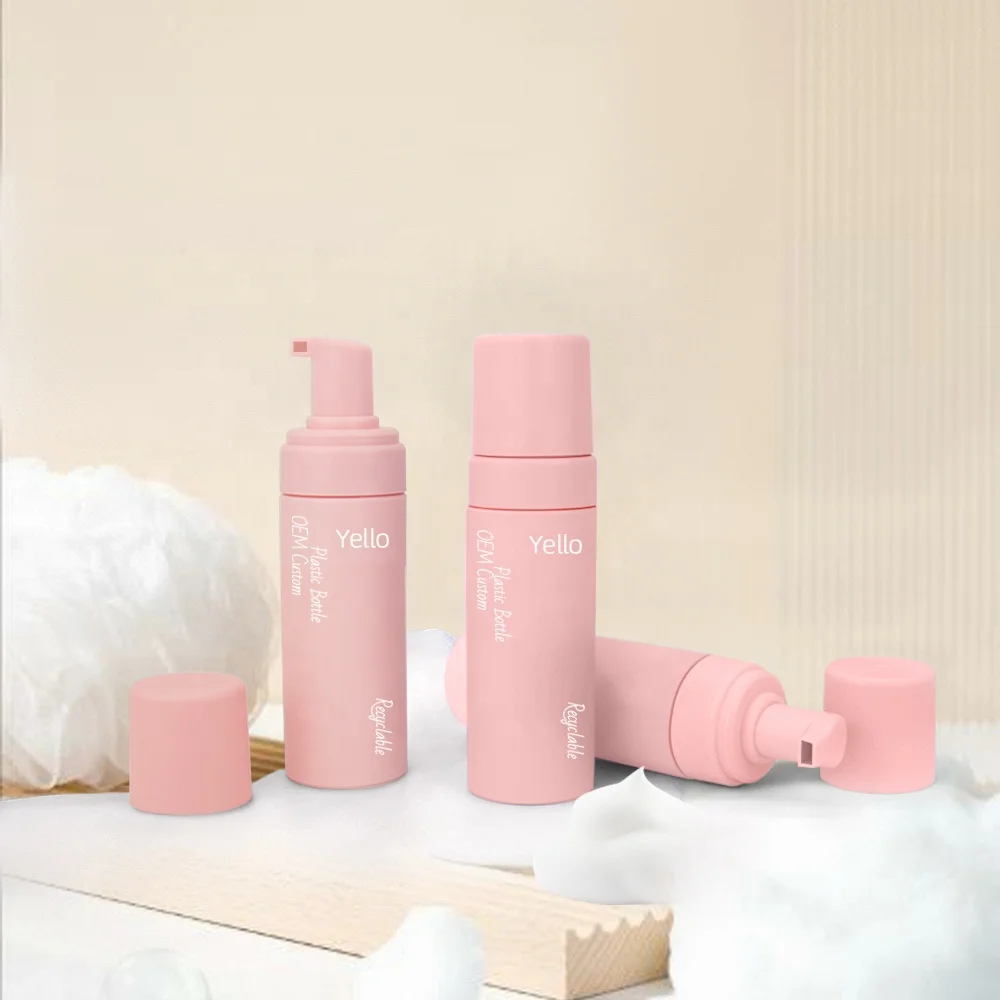 Empty Skincare Facial Cleanser Bottles Packaging 150Ml Matte Cosmetic Plastic Foam Soap Dispenser Foam Pump Bottle  Luxury