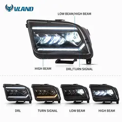 VLAND Factory LED Headlight for Ford Mustang 2005 2006 2007 2008 2009 Body Kit Accessories Light Car Bodykit Auto Parts Head