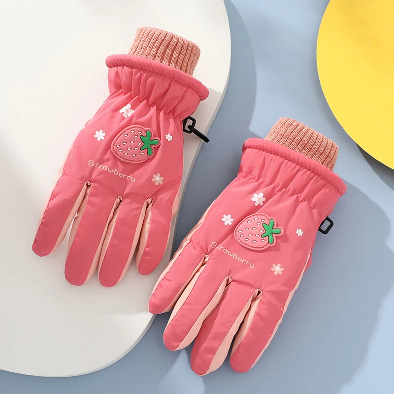 Детские зимние велосипедные термоперчатки для маленьких девочек