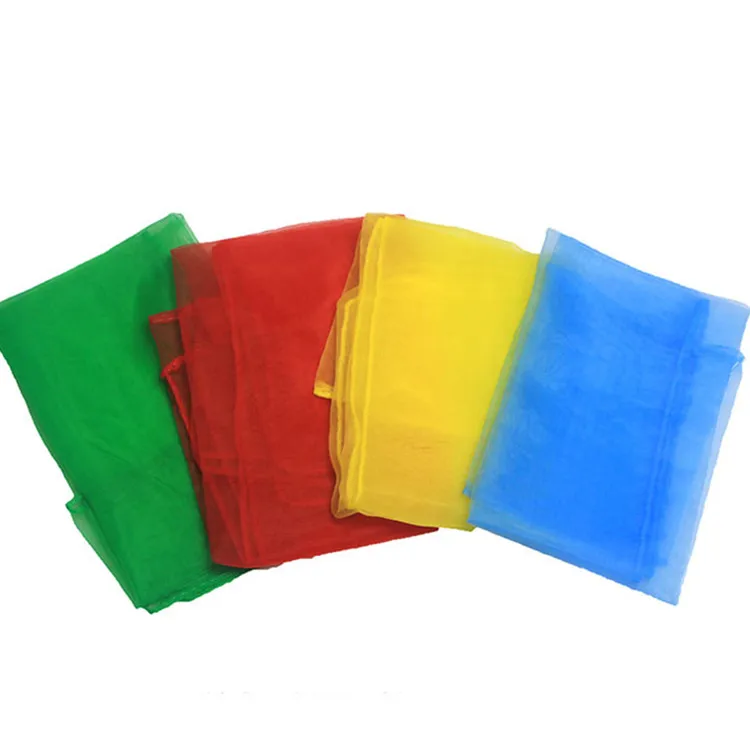 Лидер продаж маленькие квадратные шелковые танцевальные шарфы для жонглирования 45*45 см однотонные выступлений