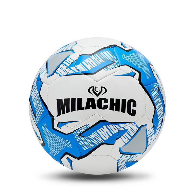 Customizable High Quality Standard Size 5 Football Blue White Pink White Professional Customized PU Machine Sewing Football