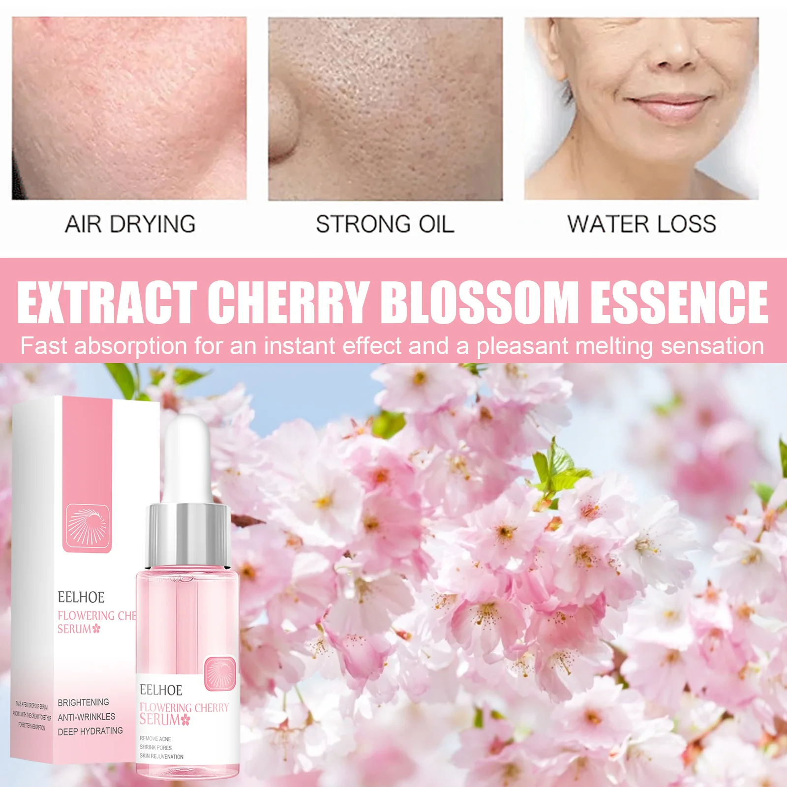 eelhoe OEM ODM New Arrival Facial Treatment Plant Whitening Serum Restore Anti Aging Facial Serum