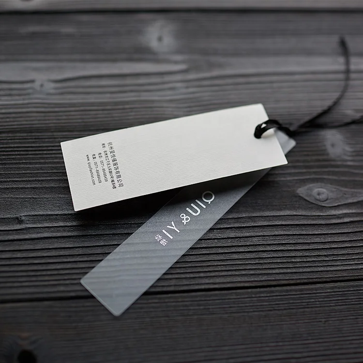 Custom Paper Hang Tag For Hand Bag Clothing Cardboard Clothing Hang Tags with string PVC Plastic Hang Tag With Cotton String