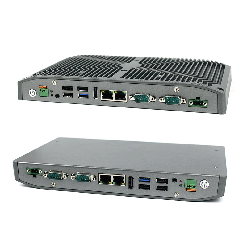 Заводская цена OEM IOT Edge Gateway безвентиляторный прочный J1900 i3 i5 i7 x86 промышленный компьютер DIN Rail встроенный мини-ПК