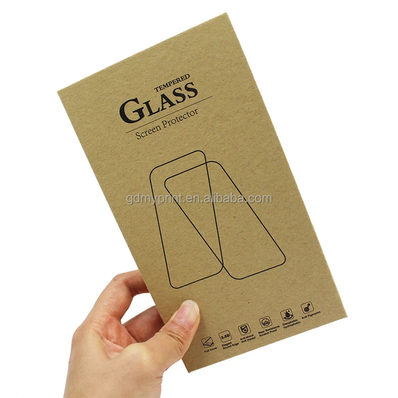 china factory printed paper packaging for phone tempered glass screen protector