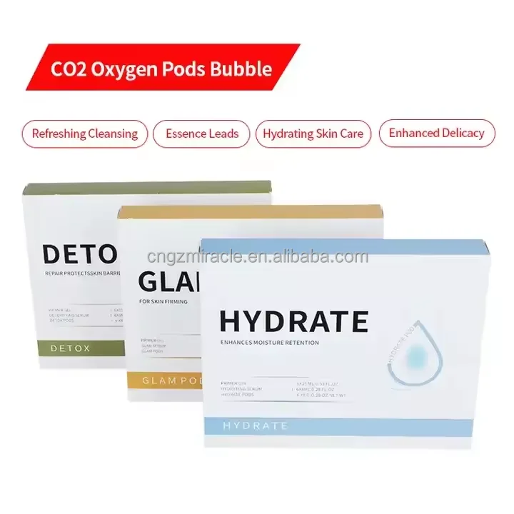 Hot new packaging oxygen charcoal capsules balance revive Illuminate skin rejuvenation seurm gel kits oxygen capsule for spa