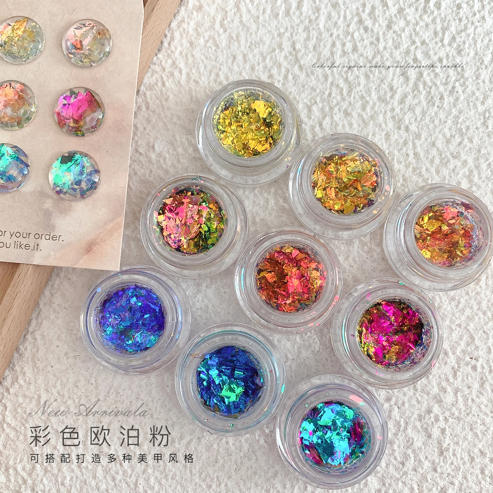Nail Supplier Direct Offer Chameleon Flakes Nail Powder
