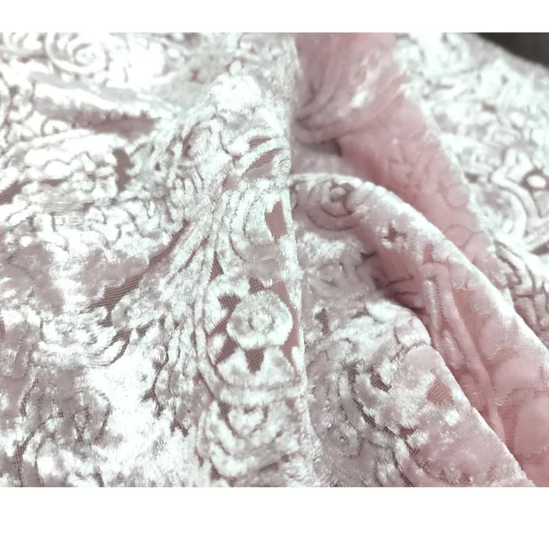 Шелковый бархат ткань выгорания шелковый