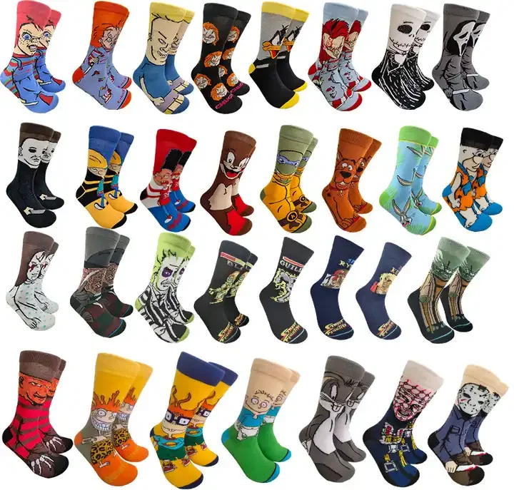Mens Comfort Revolution Quick Dry Colorful Embroidery Medium Tube Socks with OEM Logo mens socks