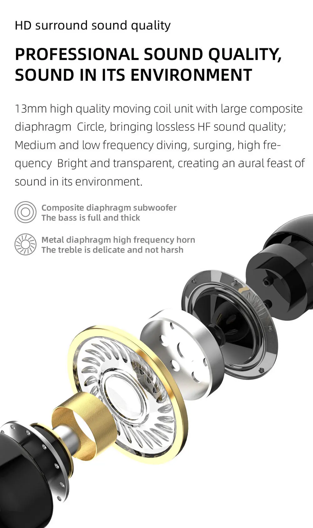 Wholesale Customized Free Sample Earphone Sport Earbuds Noise Cancelling Hanging Mini Earphone Wilress Earbuds