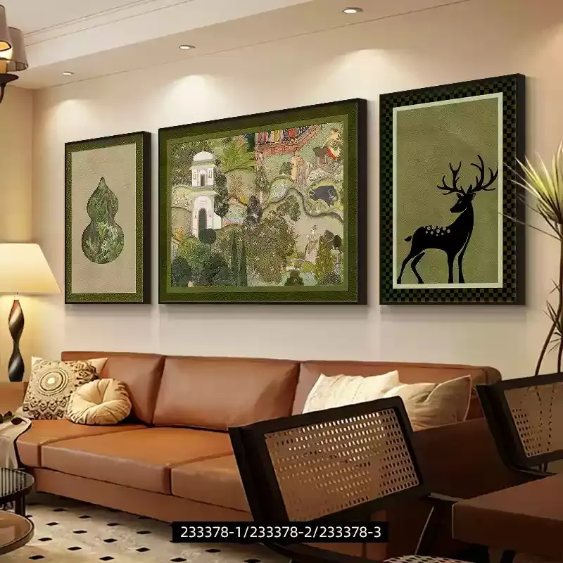 Luxury Modern America Euro Frame Classical Vintage Flower Poster Print Wall Art Rolled Canvas Painting For Living Room Bedroom